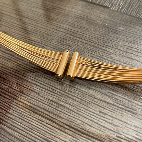 Vintage Multiple Gold-tone wire Collar Necklace - Picture 5 of 15